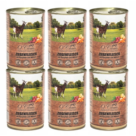 6 x O'Canis, pies, koza z ziemniakami, puszka 400 g