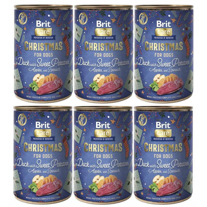 6 x BRIT MONO PROTEIN CHRISTMAS DUCK 400g
