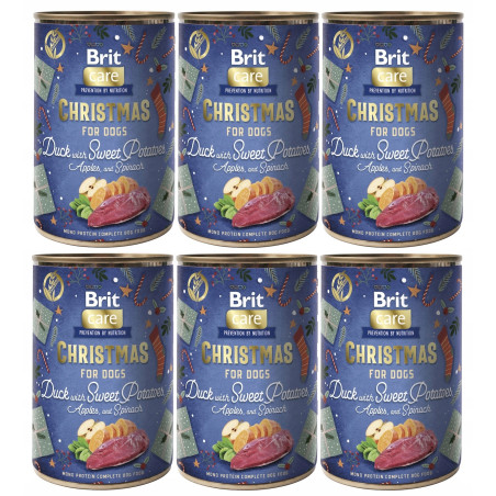 6 x BRIT MONO PROTEIN CHRISTMAS DUCK 400g