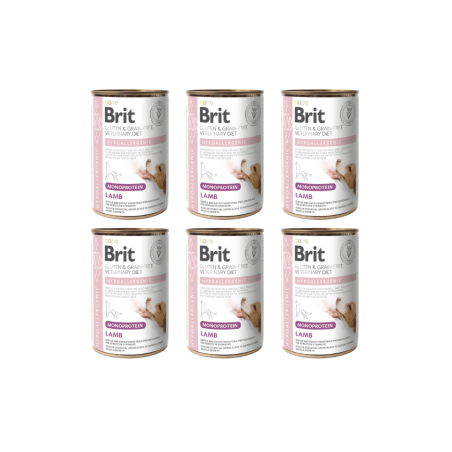 6 x BRIT VD DOG HYPOALLERGENIC MONO LAMB , puszka 400 g , mokra wetrynaryjna karma dla psa