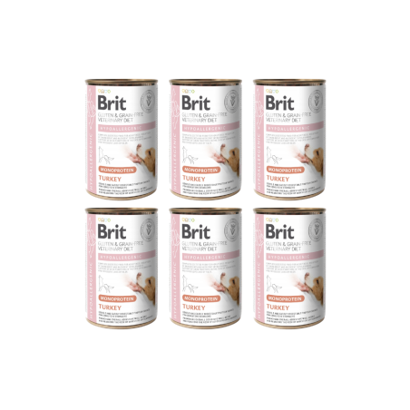 BRIT DOG HYPOALLERGENIC MONO TURKEY 6 x 400g