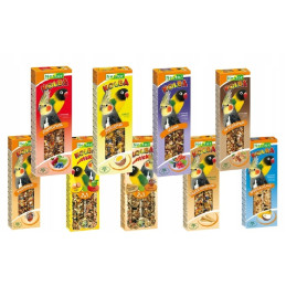 Kolba zbożowa dla średnich papug zestaw 18 szt mix smaków
