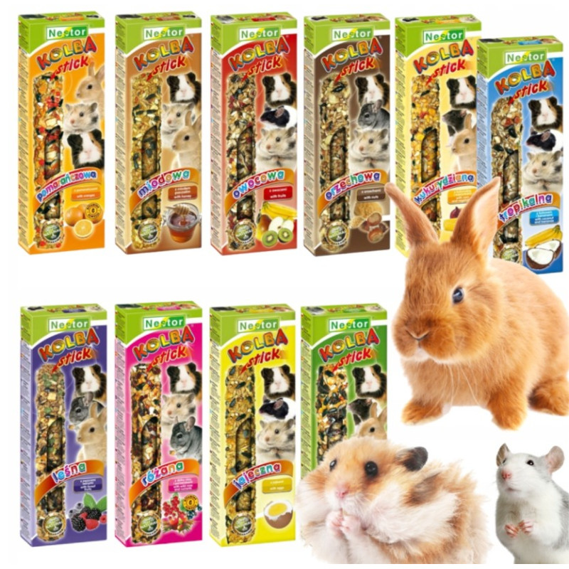 Zestaw kolb Nestor chomik królik świnka 10 x 2szt