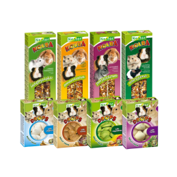 Zestaw 4 Kolby x2szt i 4 Dropsy dla GRYZONIA KRÓLIKA CHOMIKA ŚWINKI - mix smaków