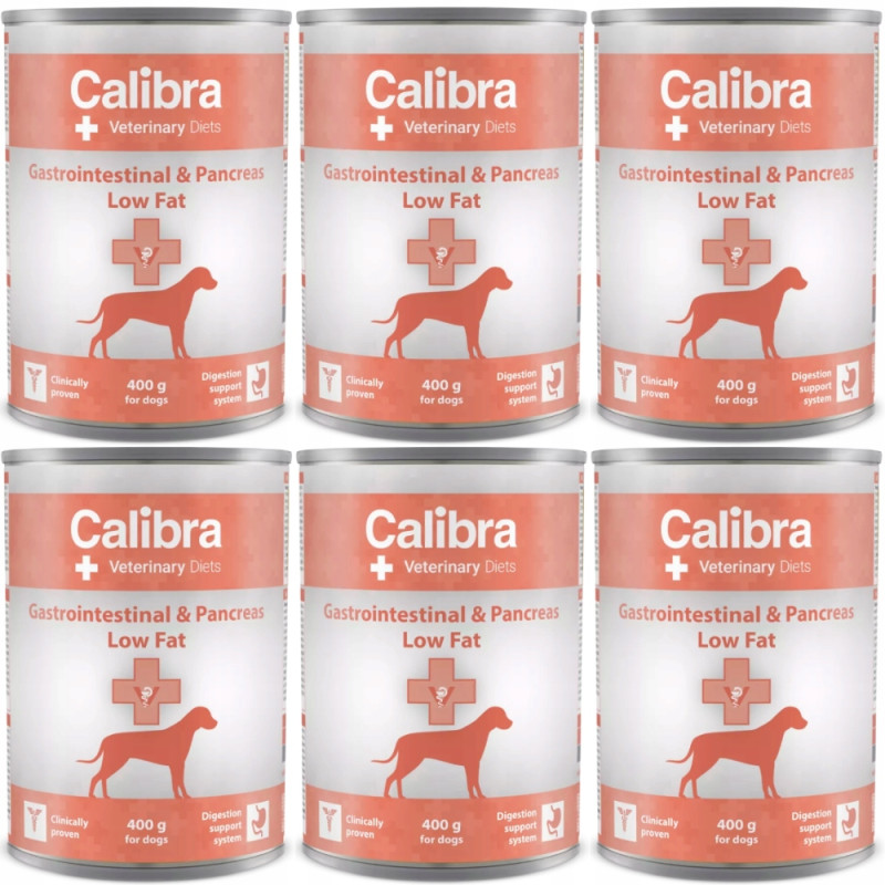 Calibra VD, dog gastrointestinal&Pancreas Low Fat 6 x 400 g