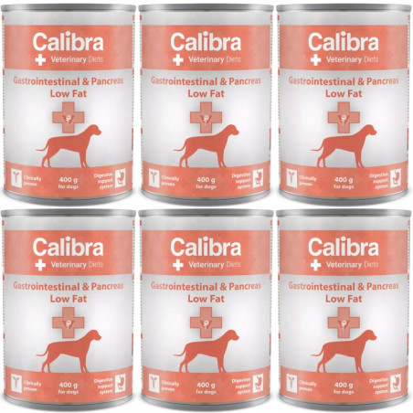 Calibra VD, dog gastrointestinal&Pancreas Low Fat 6 x 400 g