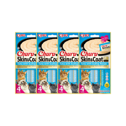 INABA CAT CHURU SKIN COAT tuńczyk przegrzebki 4 x 14 g ZESTAW 4szt
