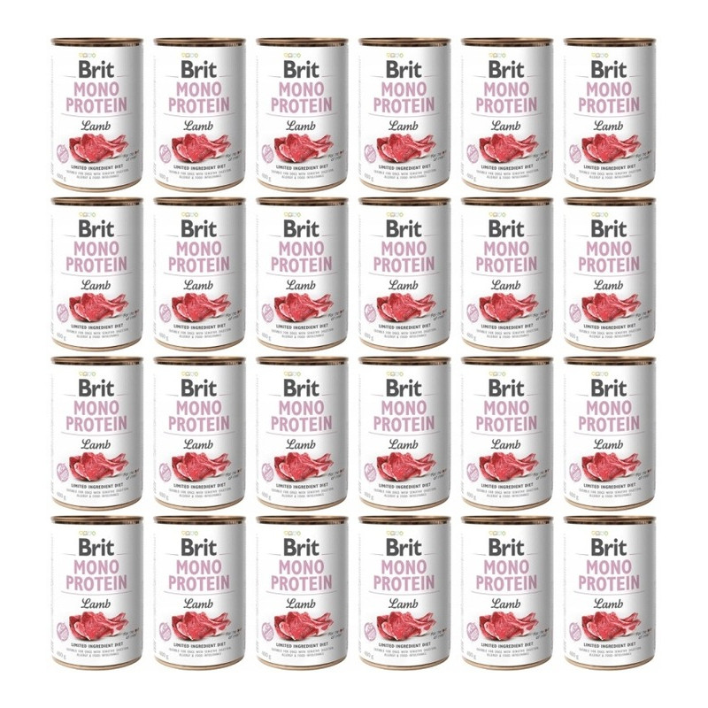 Brit Mono Protein Lamb 24 puszki 400 g