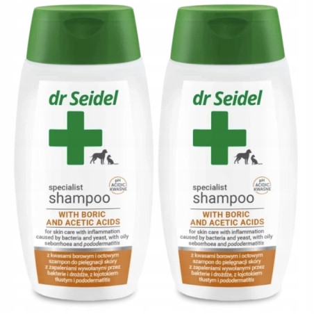 ZESTAW 2 X DR SEIDEL, SZAMPON Z KWASEM BOROWYM I OCTOWYM, 220ml
