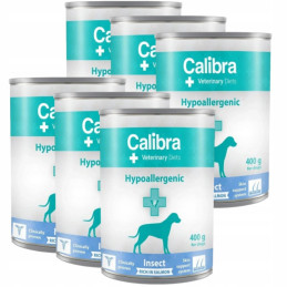 Calibra VD, Hypoallergenic Insect & Salmon, pies, 6 x 400g