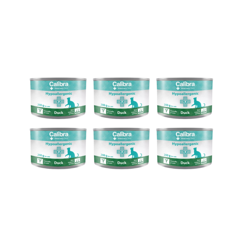 Calibra VD, kot, Hypoallergenic, kaczka, 6 x 200 g