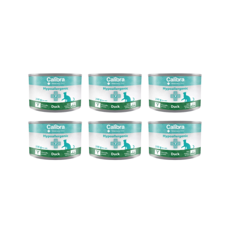Calibra VD, kot, Hypoallergenic, kaczka, 6 x 200 g