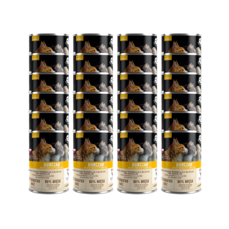 PetRepublik, Kurczak, kawałki w delikatnym sosie, koty sterylizowane, 24 x 400 g
