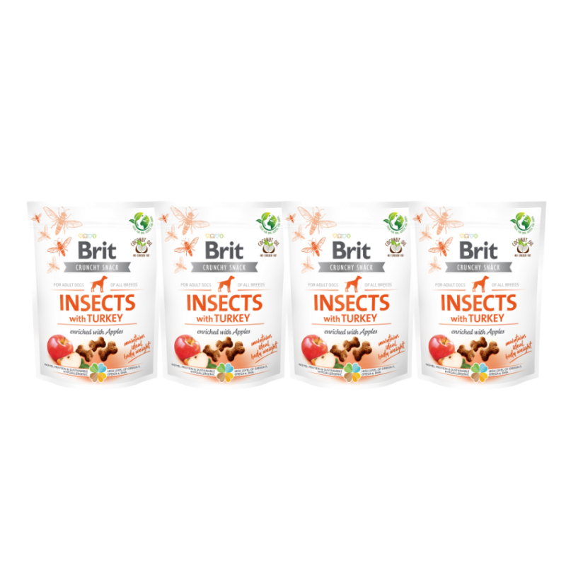 BRIT CARE DOG CRUNCHY CRACKER INSECT & TURKEY 4 X 200g
