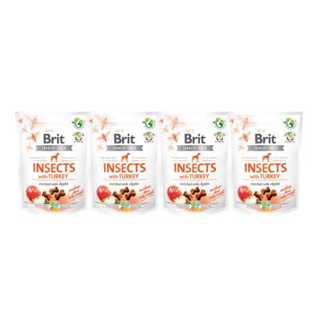 BRIT CARE DOG CRUNCHY CRACKER INSECT & TURKEY 4 X 200g