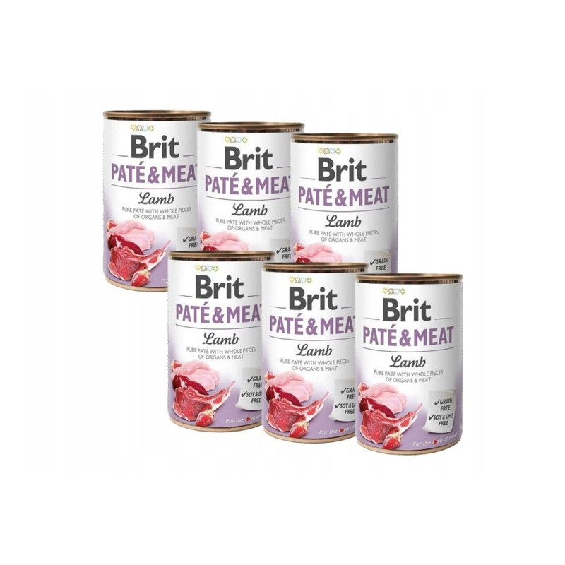 Brit, pate&meat, lamb, pies, 6 x 800 g