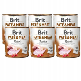Brit, pate&meat rabbit, pies, 6 x 800 g