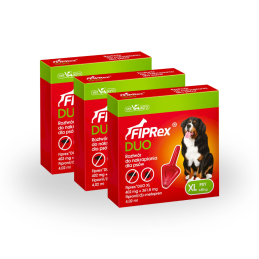 3 x Vet Agro, Fiprex Duo XL, (402 mg + 361,8 mg), 4,02 ml