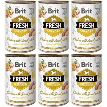 BRIT FRESH Chicken & Sweet Potato, 6 x 400g