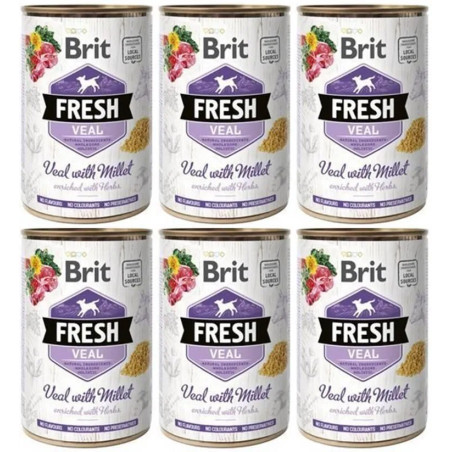Brit Fresh Veal with millet 6 x 400g