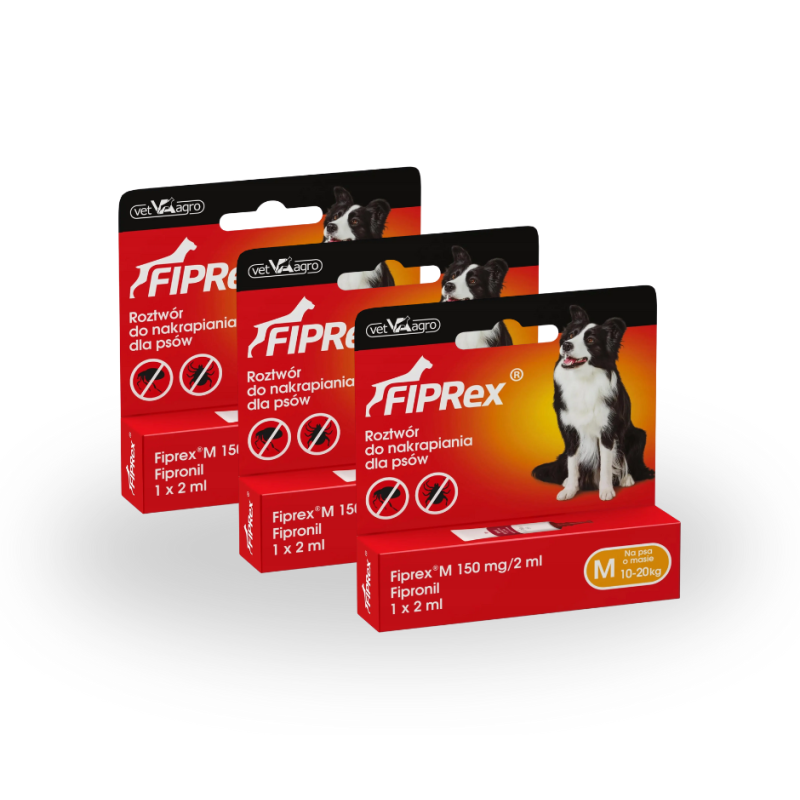 3 x Vet Agro, Fiprex M, 10-20 kg