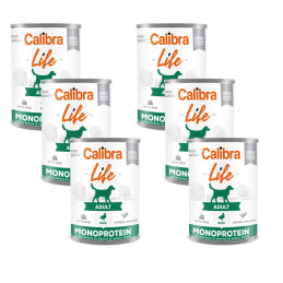 Calibra life, monobiałkowa, kaczka z ryżem, pies, 6 x 400 g