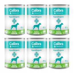 Calibra VD, pies, Hypoallergenic, insekty i królik, 6 x 400 g