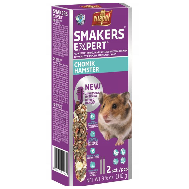 Vitapol, smakers EXPERT, chomik, 2 szt, 100 g