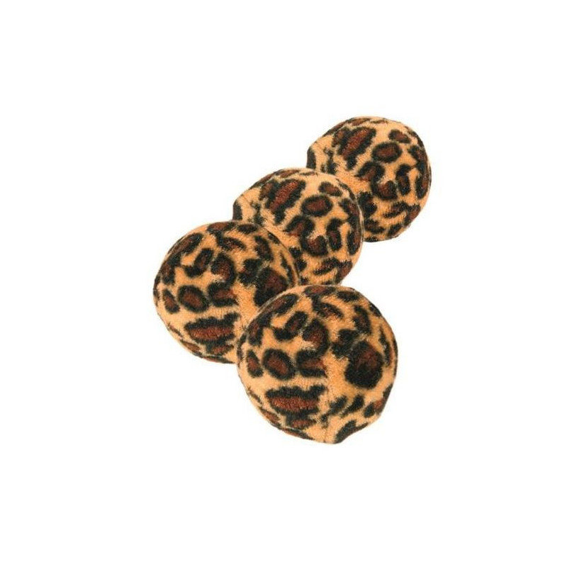 Trixie,LEOPARD  PIŁKI z dzwonkiem dla kota, 4 szt