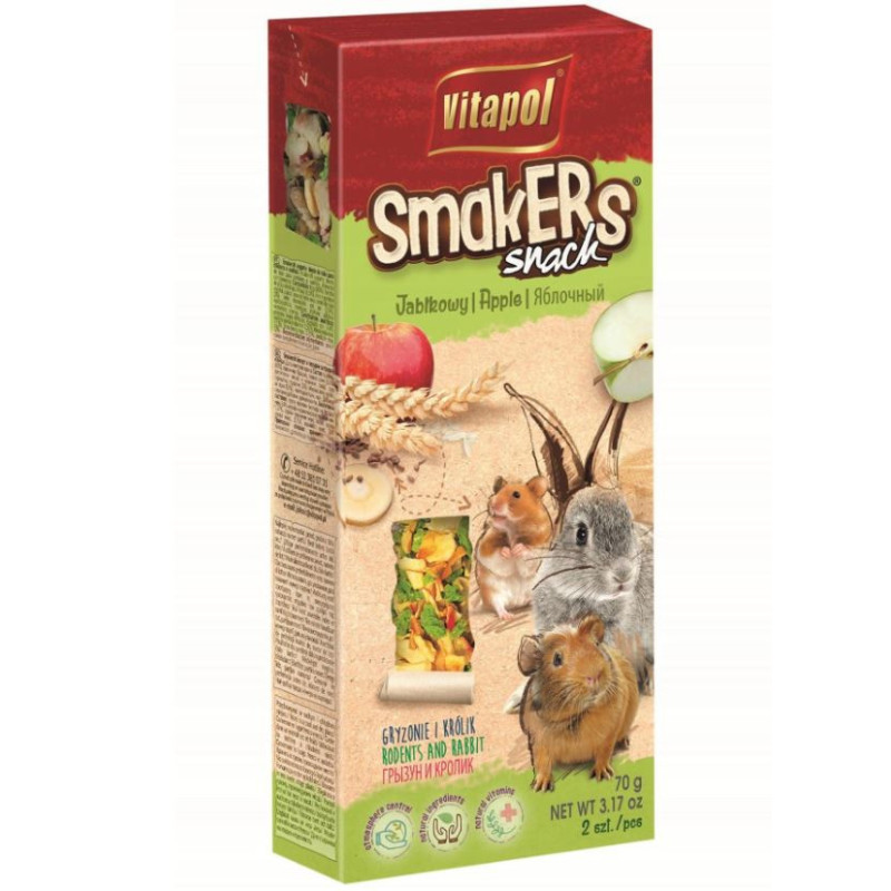 Vitapol, Smakers jabłkowy dla gryzoni, 2 szt., 90 g