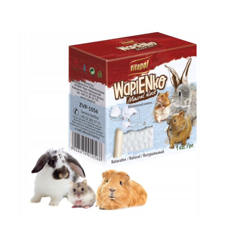 Vitapol, wapienko naturalne dla gryzoni i królika, 40g