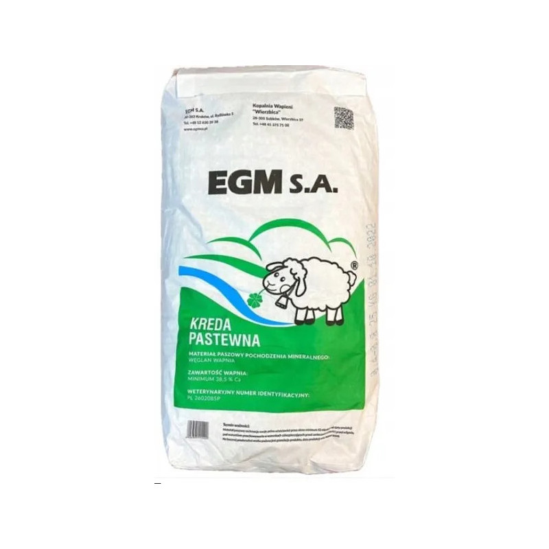 Kreda pastewna sypka,  0,1-0,4 25kg