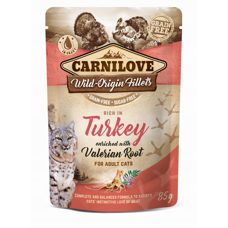 CARNILOVE CAT POUCH TURKEY&VALERIAN 85g