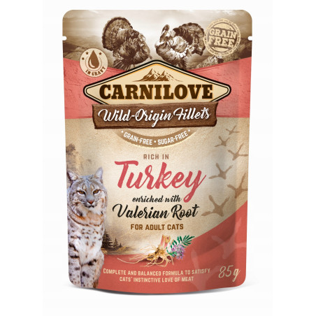 CARNILOVE CAT POUCH TURKEY&VALERIAN 85g