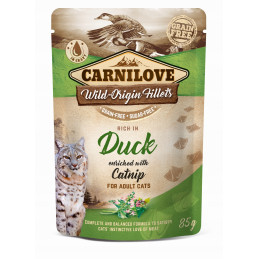 CARNILOVE CAT POUCH DUCK&CATNIP 85g