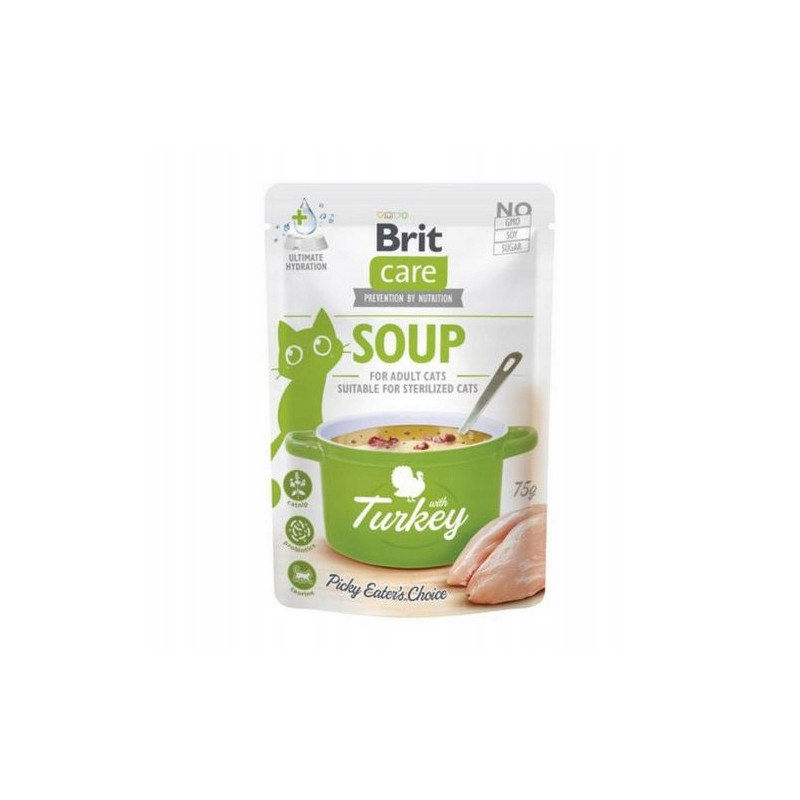 BR.CARE CAT SOUP WITH TURKEY 75g