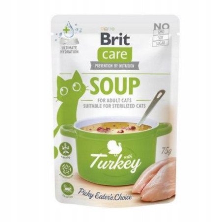 BR.CARE CAT SOUP WITH TURKEY 75g