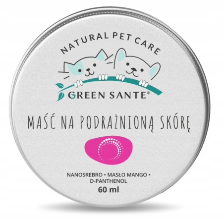 Green Sante - Naturalna Maść na Podrażnioną Skórę dla Psa i Kota 60ml