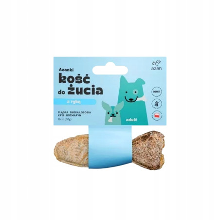 AZANKI KOŚĆ Z FLĄDRĄ - RYBKA 12cm