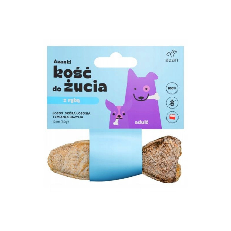 AZANKI KOŚĆ Z ŁOSOSIEM – RYBKA 12cm