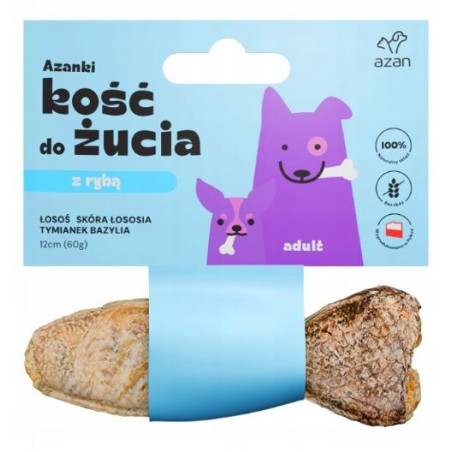 AZANKI KOŚĆ Z ŁOSOSIEM – RYBKA 12cm