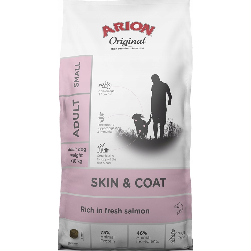 Arion Original Skin&Coat Adult Small Salmon&Rice Sucha Karma z łososiem dla psa 2kg