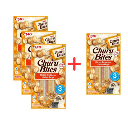 Inaba Cat Churu Bites Kurczak Przysmak (3x10g) 3+1 Gratis