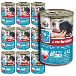 Frendi, Kawałki w sosie z wołowiną, pies, 10 x 400 g