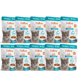 Calibra life, koty sterylizowane, kaczka z żurawiną 85 g, ZESTAW 10 SZT
