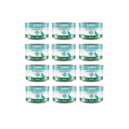 zestaw 12x200g Calibra VD, kot, Hypoallergenic, kaczka, 12 x 200 g