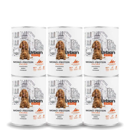 Over Zoo Urban Pets Karma dla psa Mono protein kaczka 6 x 400g