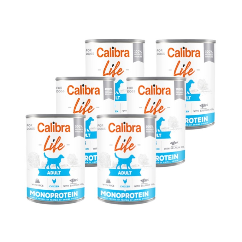 Calibra Dog Life Adult Chicken with rice 6 x 400g