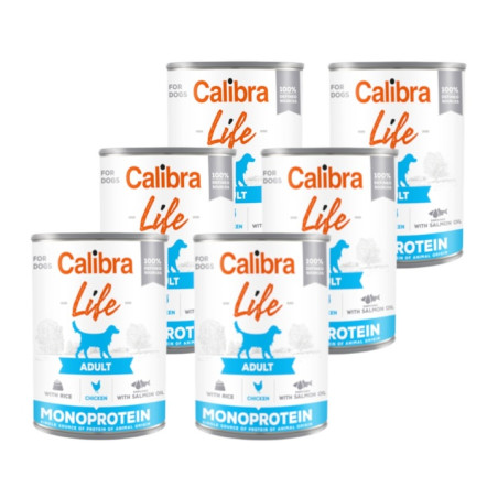 Calibra Dog Life Adult Chicken with rice 6 x 400g
