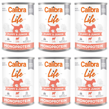 CALIBRA DOG LIFE PUPPY & JUNIOR LAMB & RICE 6 x 400 G
